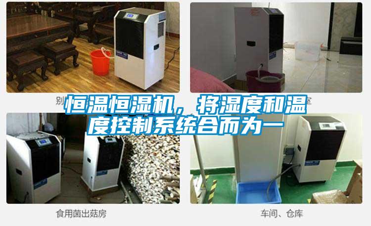 恒溫恒濕機(jī),將濕度和溫度控制系統(tǒng)合而為一
