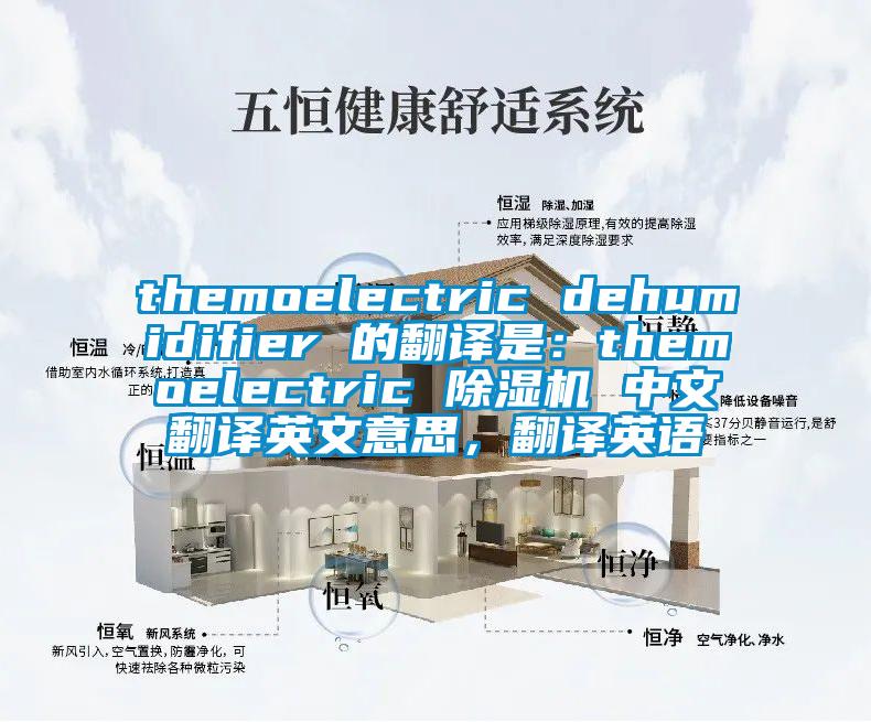 themoelectric dehumidifier 的翻譯是：themoelectric 除濕機 中文翻譯英文意思，翻譯英語