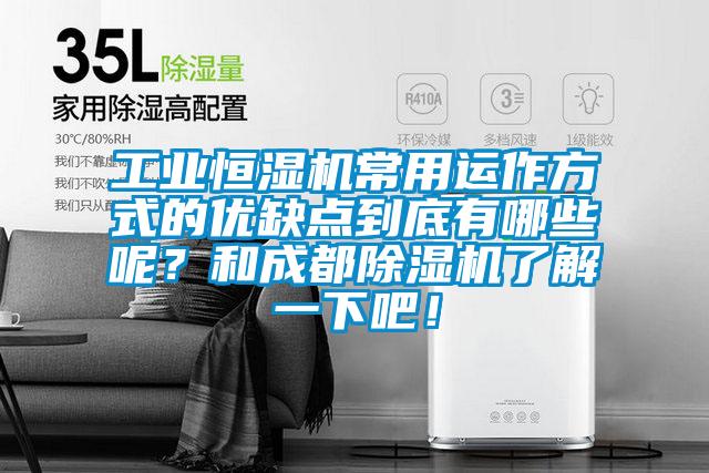 工業(yè)恒濕機(jī)常用運(yùn)作方式的優(yōu)缺點(diǎn)到底有哪些呢?和成都除濕機(jī)了解一下吧!