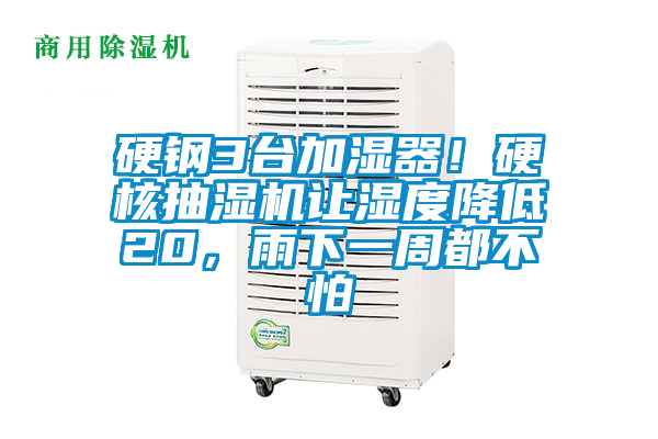 硬鋼3臺(tái)加濕器！硬核抽濕機(jī)讓濕度降低20，雨下一周都不怕