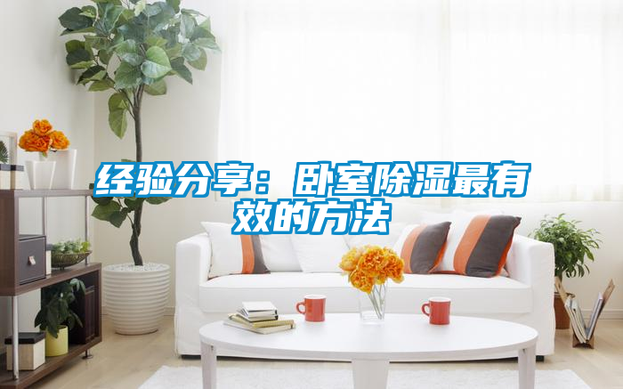 經驗分享：臥室除濕最有效的方法