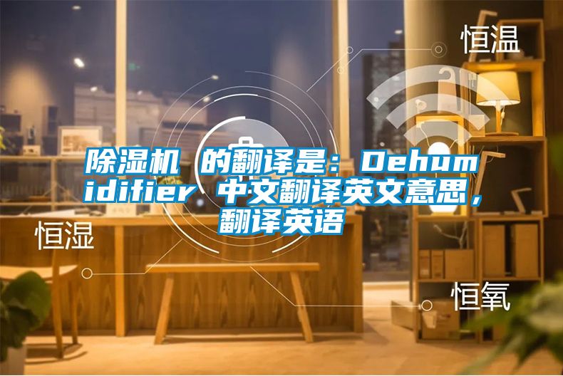 除濕機 的翻譯是:Dehumidifier 中文翻譯英文意思,翻譯英語